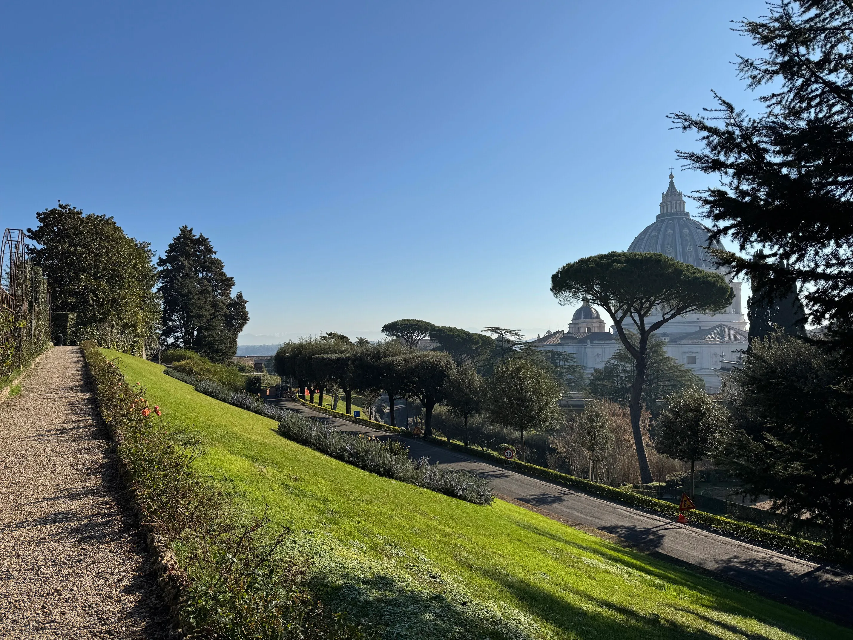 Grønn skråning i Vatican gardens
